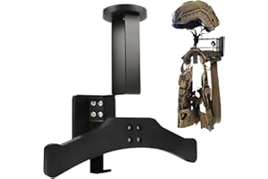 yolowbaas Tactical Gear Stand, Supports 100 LBS Wall Mounted Police Gear Rack, Heavy-Duty Body Armor Stand, Solid Wood Airsoft Plate Carrier Hanger, Motorcycle Helmet Holder Wall Mount