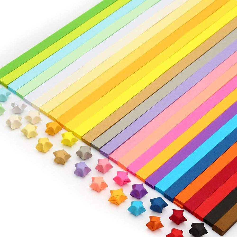 Qtfhr 1030 Sheets Origami Stars Papers Package Diy Paper 27 Colors