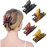 Butterfly Hair Clips,large butterfly hair clips 4.4 inch Nonslip Strong Hold Claw Clips for Women and Girls, large hair clips for thick hair Accessories for Women and Girls Gift(4PCS)