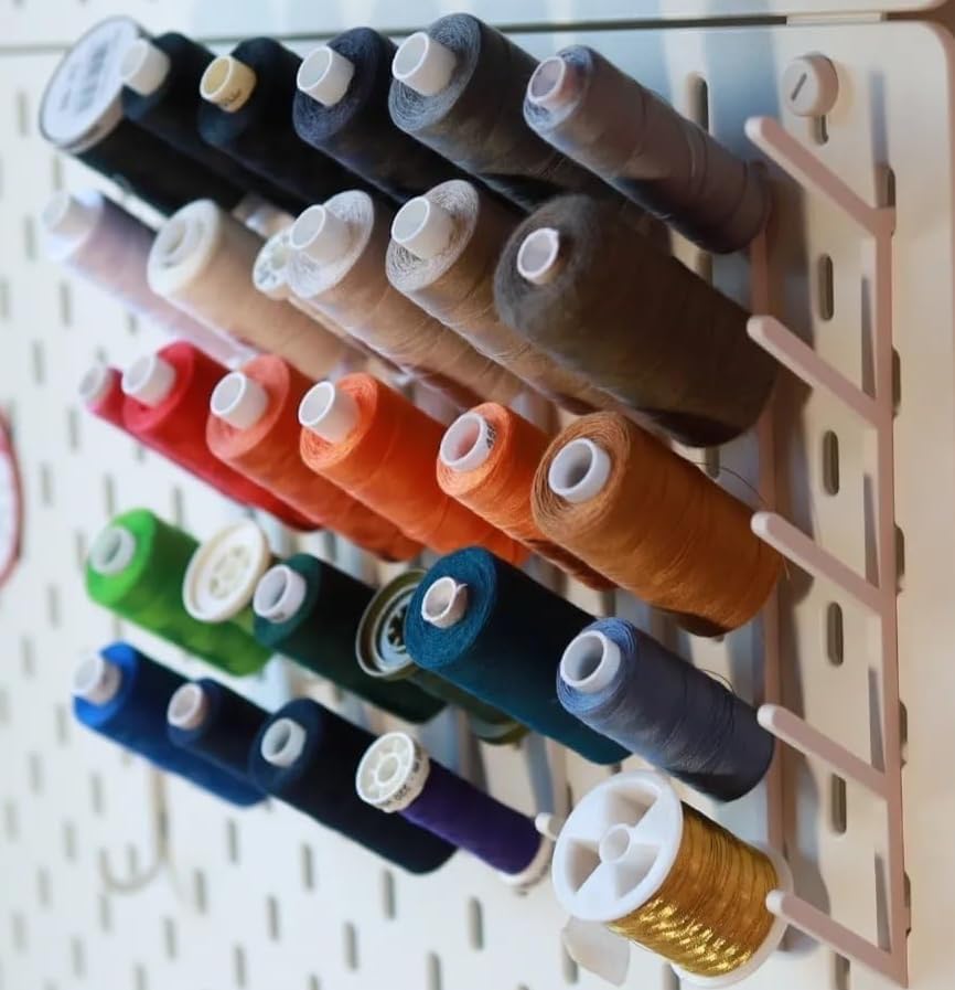 10 Pack Skadis Pegboard Accessory FOR Ikea Skadis Pegboard Bobbin Sewing Thread Holders