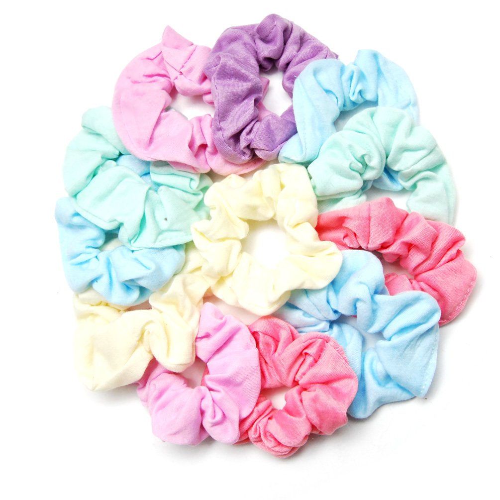 Luxxii Fancy Cotton Colorful Scrunchies Ponytail Holder