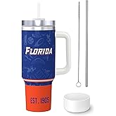 Hoiboo Tumbler 30oz Straight Skinny Portable Handle Car Cups With Anti slip Sleeve Straw Dust Cover,Sports Travel,Stainless Steel Insulated Gifts for Men Women Fans