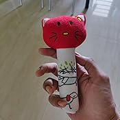 Babyhug Kitty Face Rattle Soft Toy with Squeeze Handle - Multicolor