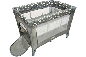 Berço Portátil Infantil Cercado Desmontável Lune Maxi Baby (Cinza)