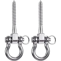 Amazon.com: SELEWARE Set of 2 Permanent Antirust 304 Stainless Steel Screw  Bracket Heavy Duty 180° Swing Hangers, 1800LB Capacity Playground Yoga  Hammock Rope Tire Web Chair Sandbag Punching Bag Porch Swing Sets :