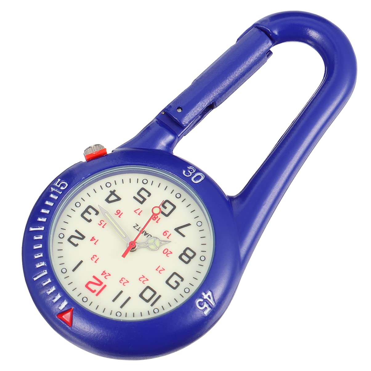 BESPORTBLE Rock Climbing Carabiner Watch Luminescent Dial Clip-on Fob Watch for Outdoor Activities