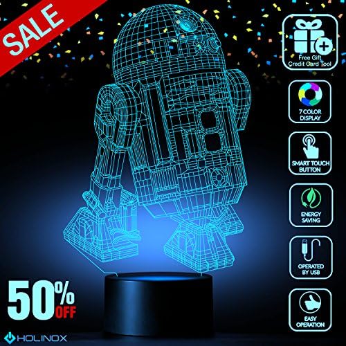 Holinox R2D2 Light 3D Awesome Gift for Star Wars Fans Gifts MT272