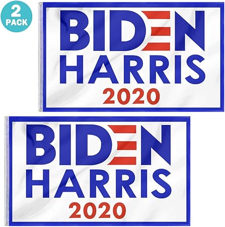 Amazon Com Pacetap Joe Biden Kamala Harris 2020 Flag 2 Pcs 3 X 5 Ft President Democratic Banner Breeze Voting Flag Outdoor Activity Rally Sign White Garden Outdoor
