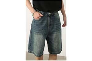 Men’s Summer Denim Shorts Five-Point Pants Loose Fit Casual Shorts for Daily Styling Weekend Outings Summer Leisure Wear