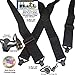 Holdup Airport Friendly/No Buzz Suspenders for Men (Black 2
