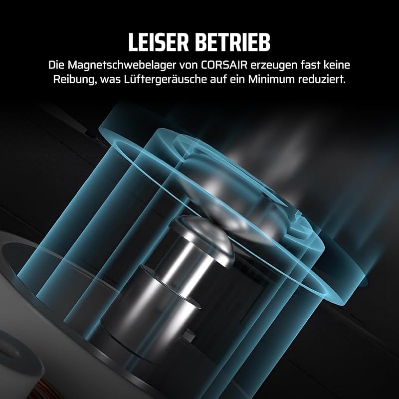 iCUE LINK LX120-R RGB 120mm PWM-Umkehrlüfter – Dreifach-Lüfter-Kit – Geräuscharm, CORSAIR Magnetische Kuppellagerung, Zwei Lichtschleifen, QuikTurn™-Schrauben, Null-Drehzahl-Modus – Schwarz