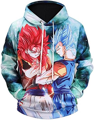 Yangxinyuan Unisex Hoodies Dragon Ball Z Goku 3D Print Pullover Sportswear Sweatshirt Tops (06, S)