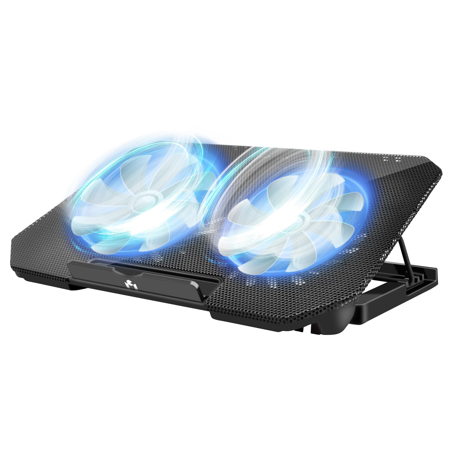 Photo 1 of Laptop Cooling Pad, Cooler Pad Chill Mat 2 Quiet Fans LED Lights and 2 USB Ports 5 Height & with Adjustable Speed Mounts Metal Mesh Design, for 9"-17" Laptops?Black?