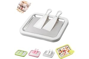 Portable Rolled Ice Cream Maker, At Home Rolled Ice Cream Maker, Rolled Ice Cream Tray, With 2 Spatulas and Stainless Steel C