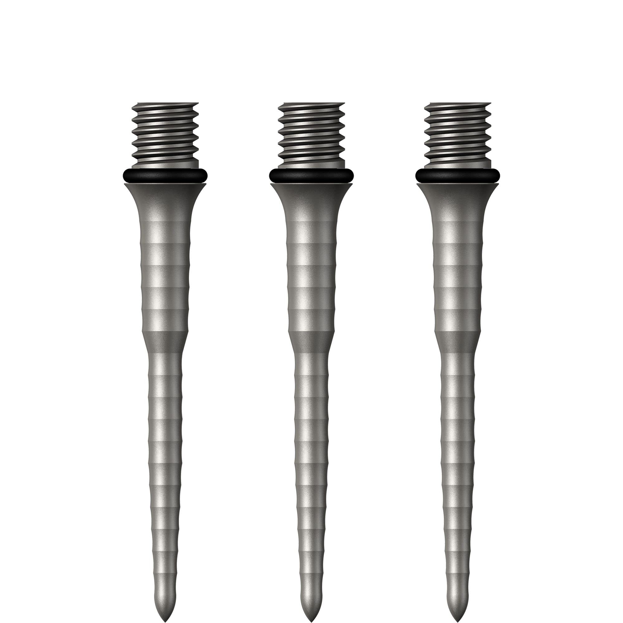 Mission Darts Points Titan Ripple | Titanium Conversion Point | 30mm | Silver (X2657)