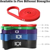 KK Resistance Bands Red 15-35 lbs Looped Band for Home Gym Workout view 5