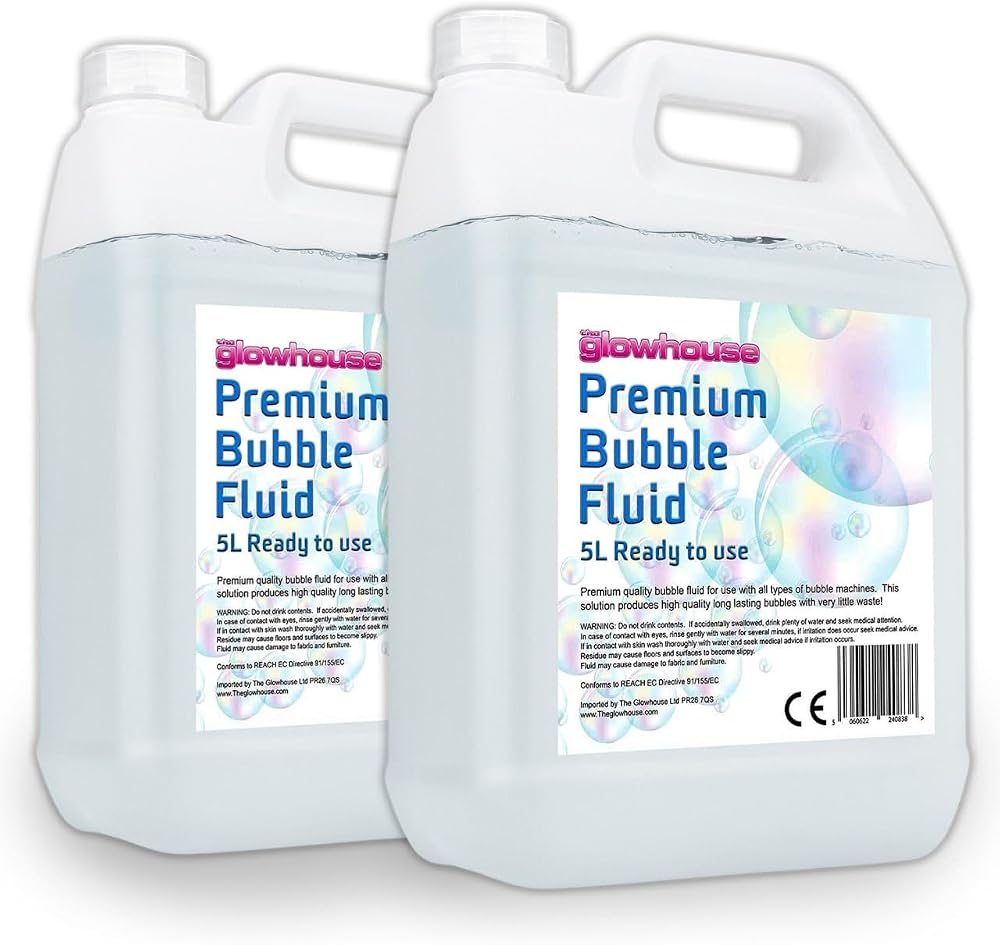 The Glowhouse Premium 5 Litre Bubble Fluid for Bubbles Party Ready 10 Litre