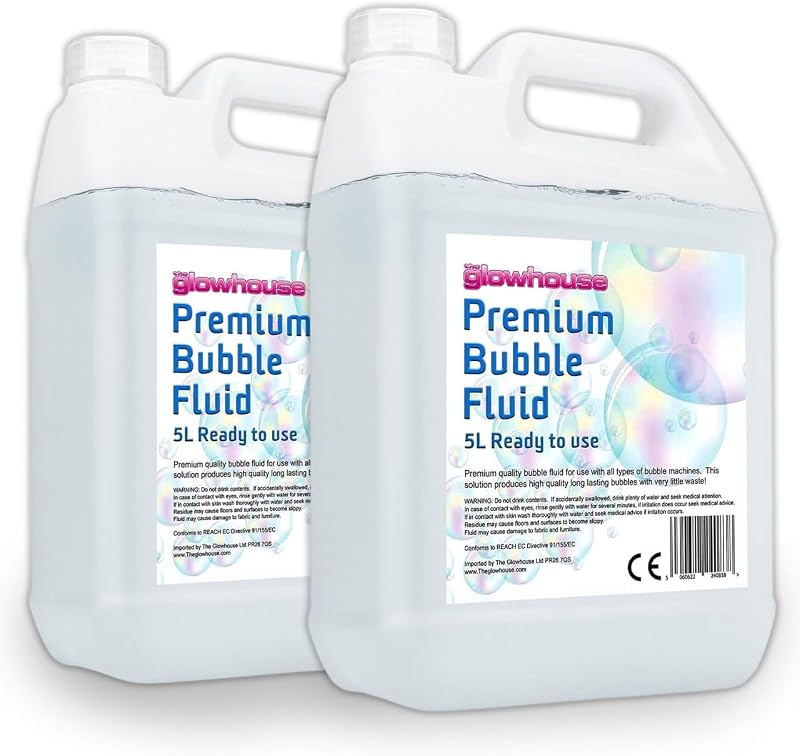 The Glowhouse Premium 5 Litre Bubble Fluid for Bubbles Party Ready 10 Litre
