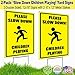 Visibility Signage 12x18 Please Slow Down Children Playing Lawn Signs with H-Stakes (2)