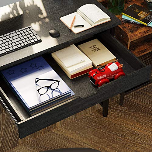 Rolanstar Computer Desk with Shelves and Drawer, 47" Home Office