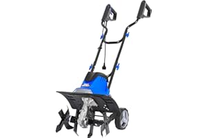 BILT HARD Electric Tiller Cultivator 14 inch, 10 Amp 4 Steel Tines Corded Tiller for Gardening with Foldable Handle, Portable Garden Rototiller with Adjustable Wheels
