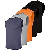 Real Essentials 5 Pack: Men's Mesh Active Athletic Tech Tank Top - Workout & Training Activewear (Available in Big & Tall)