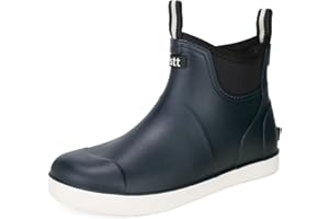 YUHITYGZGS Men's Deck Boots Waterproof Rubber Boots for Men, High Grip Neoprene Saltwater Boating Ankle Rain Chelsea Boot High-Performance Non-Slip Fishing Boots Shoes for Farming Garden Work Outdoor