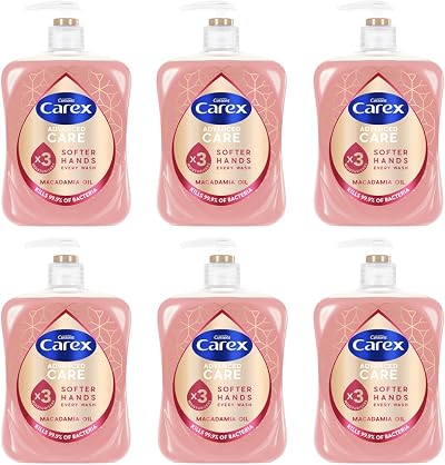 Carex Macadamia Oil Antibacterial Hand Wash 6 x 500ml Bulk Pack