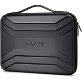 MOSISO 13-14 inch Laptop Hard Case, 13.3 inch Waterproof Shockproof Computer Bag Compatible with MacBook HP Dell, Symmetrical Trapezoid EVA Carrying Laptop Sleeve Hard Shell with Handle, Black