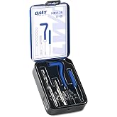 OMT Thread Repair Kit, M8x1.25 Metric Restorer Set, HSS Bit | 30-Piece Inserts &amp; 135&deg; Drill; 304 Stainless Steel Build, Stripped Thread Fixer, Auto Mechanics &amp; DIY