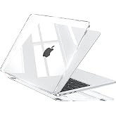 EooCoo Case for MacBook Air 15 inch M5 M4 M3 M2 2026-2023, Crystal Clear | Lightweight, Sturdy, Easy Snap-On, Against Scratches &amp; Everyday Bumps, Model: A3448 A3241 A3114 A2941