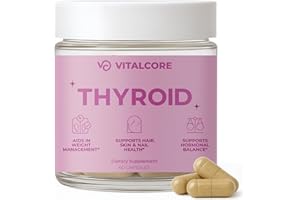 Vital Core Desiccated Thyroid Supplement 200mg | Grass-Fed, New Zealand Sourced Bovine Thyroid Support for Women, Energy & Metabolism Boost, Thyroid Health, Mood Balance & Sleep Relief – 60 Capsules