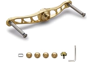 HEIGHTEN 105mm/115mm/120mm/130mm Fishing Reel Handle Without Knob for Shimano Daiwa Baitcasting Reel Power Handle Crank Accessory (Gold, 105mm) (0118)