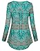 SeSe Code Fall Floral Print Paisley Tops for Women Plus Size Tunics to Hide Tummy Shirts that Wearing with Leggings