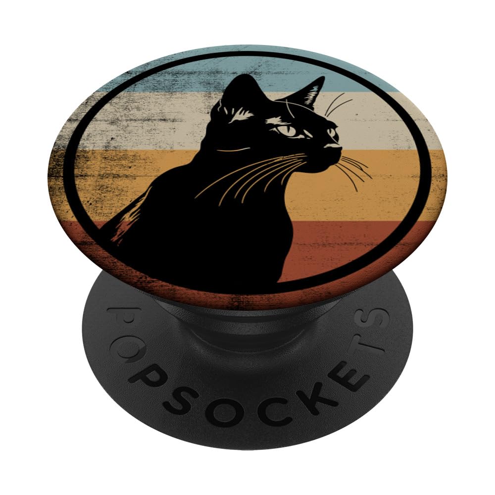 Retro Style Abyssinian Cat PopSockets Swappable PopGrip