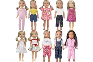 WYHTOYS Doll Clothes and Shoes fits 14 inch 14.5inch Doll American Girl Wellie Wishers Dolls (A12-1)