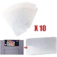 Mcbazel LOT 10 Clear Case Sleeve Protector for Super Nintendo SNES Games Cartridge (Set of 10)