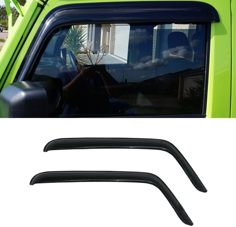 TONYTIM 2-pcs Sun/Rain Guard Vent Shade Window Visors fit 2007 2008 2009 2010 2011 2012 2013 2014 2015 2016 2017 2018 Jeep Wrangler JK 2D/2DR Wind Deflector 92328