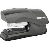 Bostitch Heavy Duty Stapler, 40 Sheet Capacity, No Jam, Grey | No-Jam Technology, Opens 180&deg; for Tacking &amp; Crafting, Flat Clinch Design, Stands Vertical or Horizontal