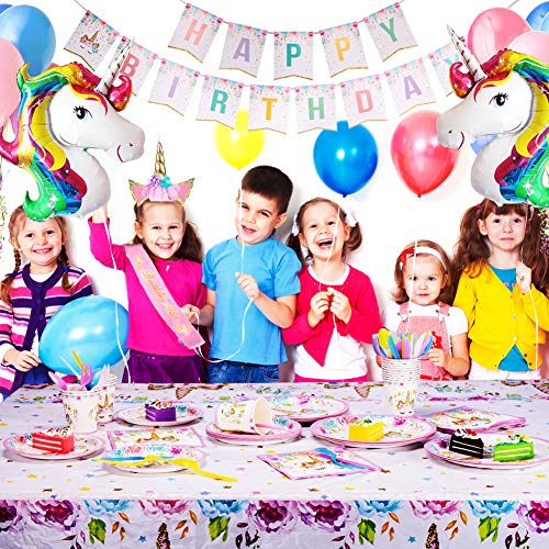 5 Unicorn+Party+Supplies+Decorations+Disposable