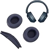 Pomya WH XB910N Replacement Ear Pads with Headband Cover, Earpads Cushions for SonyWH XB910N Headphone, Protein Leather & Memory Foam Sponge, Noise Cancelling (Blue)