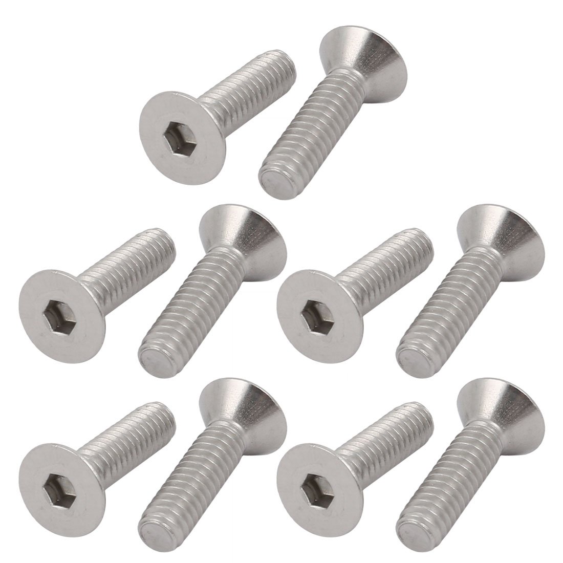 Sourcingmap 1/4-20 x 1" 304 Stainless Steel Flat Head Hex Socket Cap Screw 10pcs — image 1