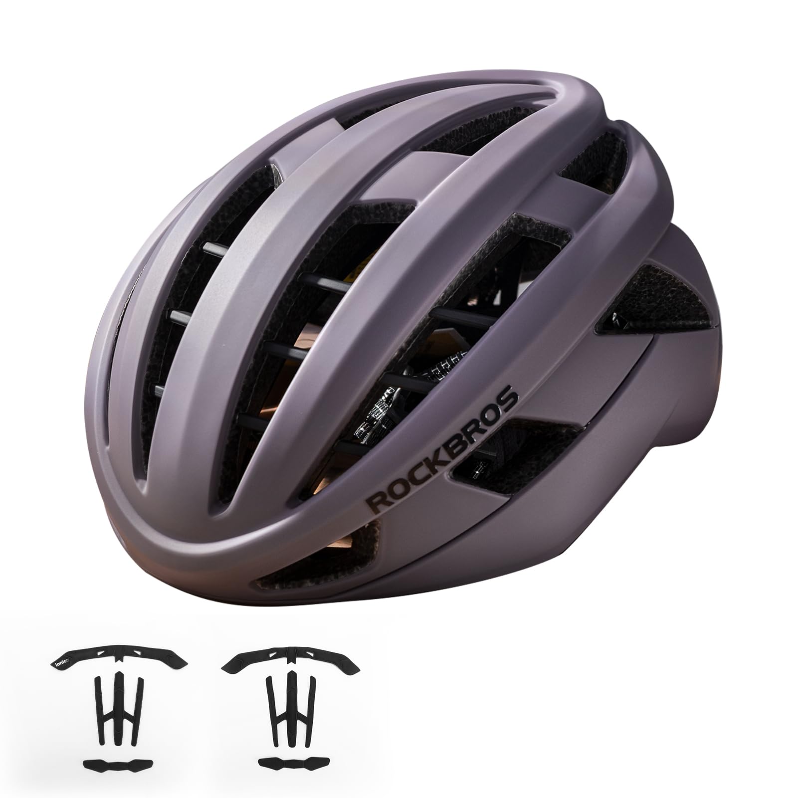 ROCKBROS Bicycle Helmet Integrated Cycling Helmet for Mountain Bikes Road Bikes Adjustable Lightweight Unisex Adults Women and Men M (54-58 cm) / L (58-62 cm)