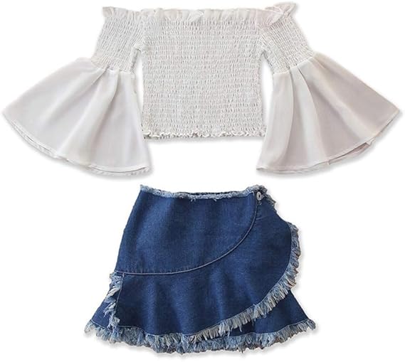 white tube top and skirt set