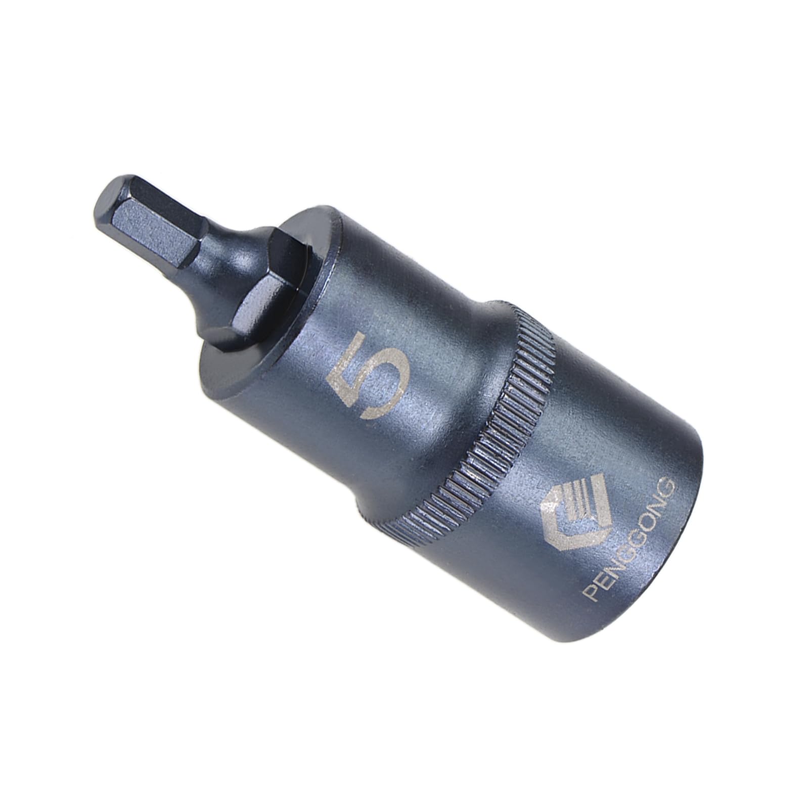 CoCud Hex Bit Socket, H5 Bit 1/2" Drive 2" Length, Star S2 Alloy Steel Cr-V Socket Blue - (Applications: for Fastener Application)