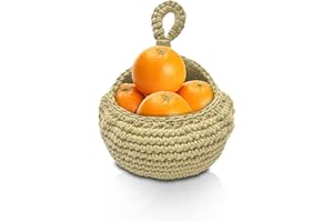 Jute Hanging Basket，Hanging Vegetable Fruit Basket For Kitchen，Teardrop Storage Baskets For Pantry，Bohemian Handwoven Decor W
