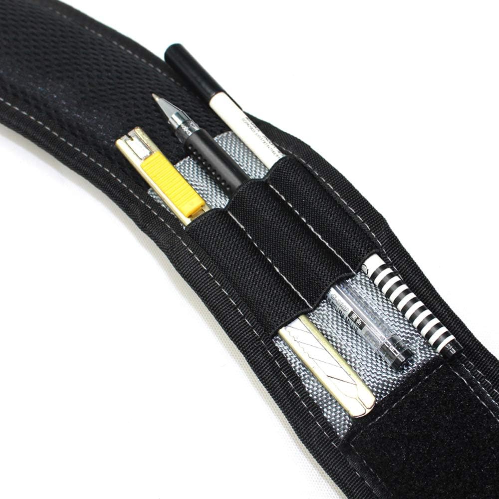 Melo Tough Magnetic Suspenders Tool Belt Suspenders with Large Moveable Phone Holder, Pencil Holder, Adjustable Size Padded Suspenders (Grey): Clothing