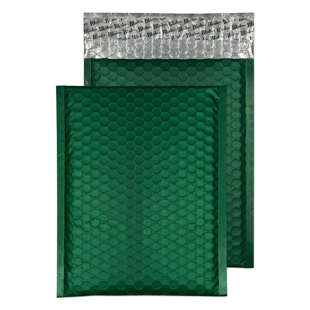Blake Purely Packaging C5+ 250 x 180 mm Matt Metallic Padded Bubble Envelopes Peel and Seal (MTBRG250) British Racing Green - Pack of 100