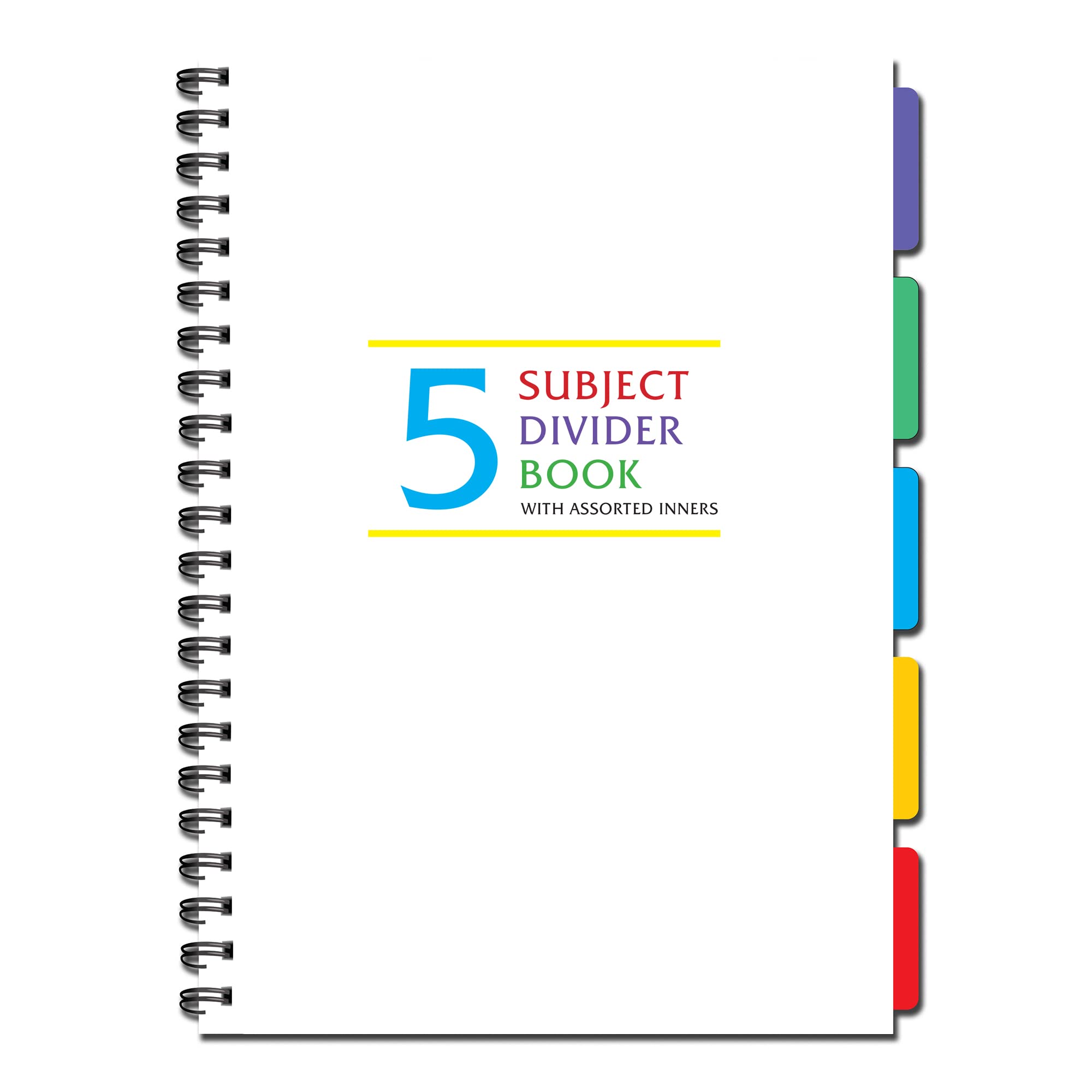 Cherry Subject Divider Mixed Section Project Book B5 (176 millimetres x 250 millimetres) 100 Pages Total with 5 Dividers per Book |Lined |Squared |Blank/Plain |Dotted |Lined