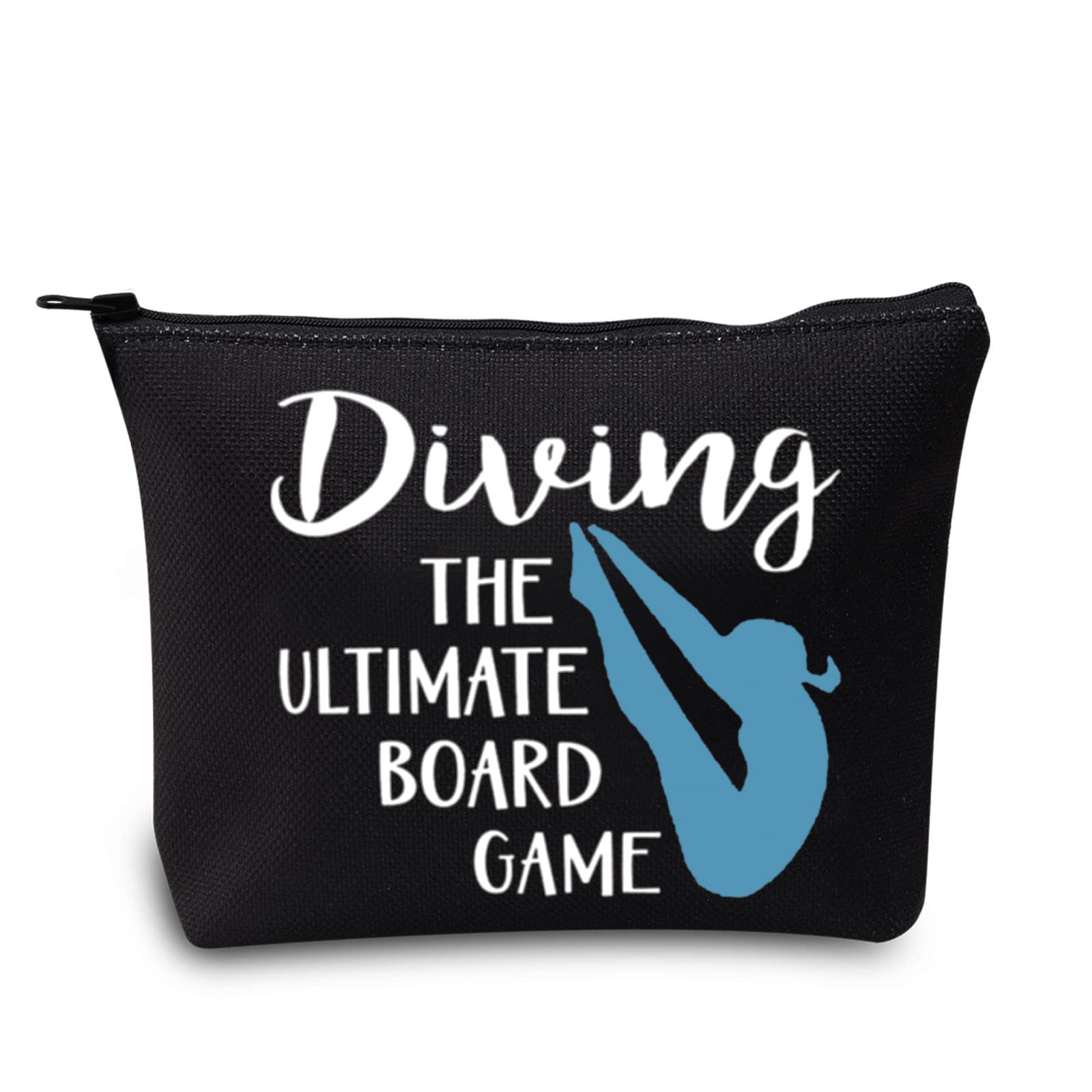 LEVLO Springboard Diving Cosmetic Bag Platform Diving Gift Board Game Makeup Zipper Pouch Bag Merchandise, Diving Black, Make Up Bag — image 1